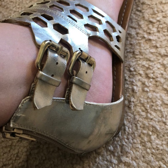 gold sandals - Picture 2 of 14
